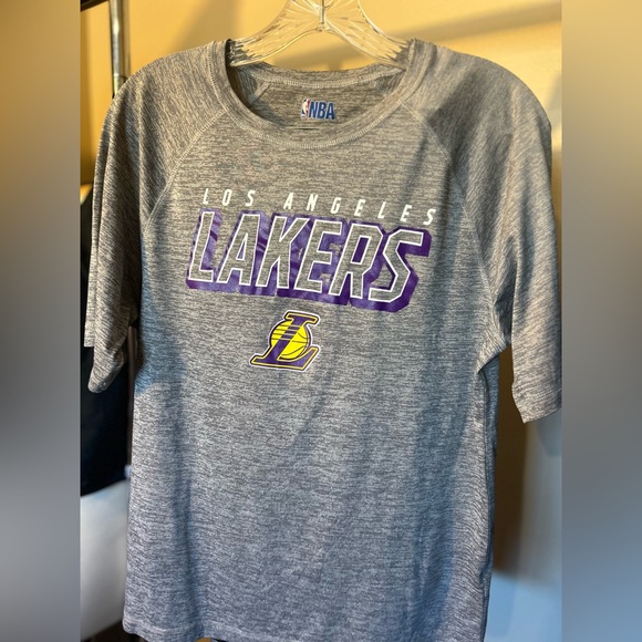 NBA Gray and Blue Logo T-Shirt - Picture 1 of 6